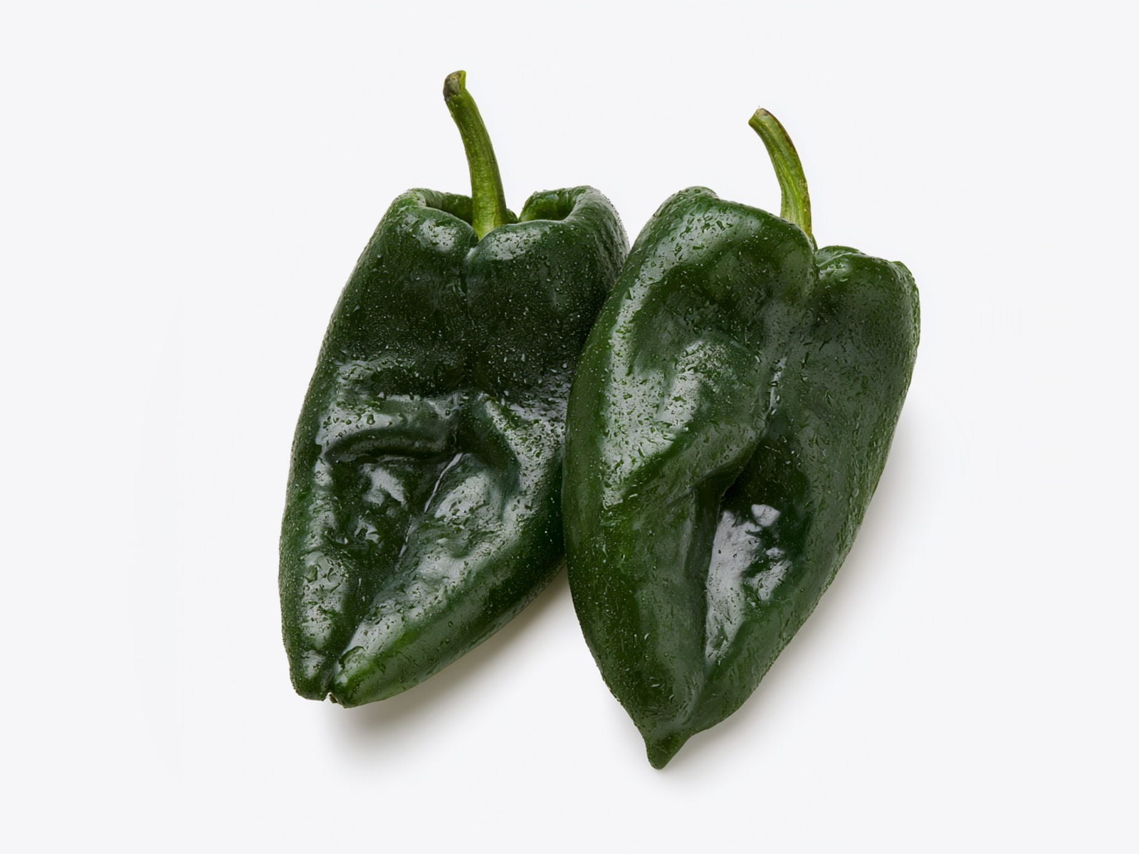 Fresh poblano peppers